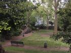 A private green area on the University of London campus 