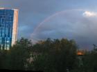One of the beautiful rainbows I've seen from my apartment window.
