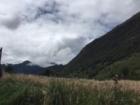 The clouds covered a lot of the mountain