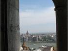 From Gellert Hill, a high point in Budapest, you can clearly see the river flowing through the city