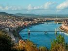 The Danube River as seen from the Gellert Hill! It's only a short 45 minute walk from my dorm