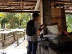 Drying the rice sheets