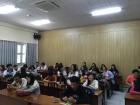 Students excitedly awaiting final project presentations