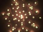 Candles used as decoration for Diwali symbolize the triumph of light over darkness