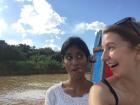 Anupa and I enjoying a river tour of Tonle Sap Lake
