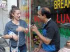I didn't catch this man's name, but he's an artist who speaks five languages