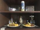 The leftover food from the previous picture was used as offerings