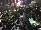 Busts of different Justice Leaugue heroes and villains 