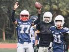 We were waiting on the line judge to make the official call because the touchdown appeared controversial 