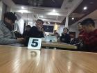 We had our football team meeting in a cafe