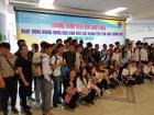 Students celebrating after the singing contest