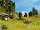 Example of a farm in the Swiss Alps 