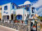 My hotel in Fira where I'm staying during the trip 