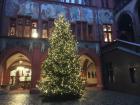 Christmas tree decoration in one of the Basel churches 