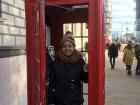 Famous red telephone booths in London, England 