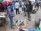 At the Otavalo market, vendors regularly sell guinea pigs to eager costumers!