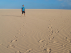 At this sand dune to the ocean, you can practically run right in for a swim!