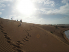 I had never seen a desert launch directly into the sea!