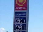 I thought gas prices were super cheap here until I realized that they were measured in liters, not gallons; this gas costs about $3.43/gallon