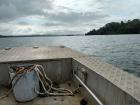 The first step to getting off the island is a 30-minute boat ride to a dock in a small town called Gamboa