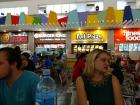 Some restaurants in the mall were familiar, like Burger King, while others, like Full Pizza, were less recognizable