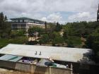 The large building is my classroom, as seen from my bedroom
