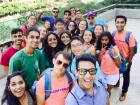 Me with new college students in Chicago