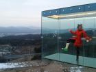 On a lookout point near the mountains 