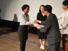Getting my certificate from my Korean class