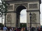 Paris is always busy, especially at monuments like the Arc de Triomph!