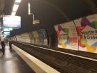 Underground train stations are full of huge advertisements like these