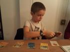During the interview, Aiden showed off his collection of Pokémon cards