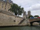 It's Notre Dame Cathedral, a beautiful church that sits right on the island in the middle of the Seine in Paris!