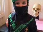 Lego Ninjago is one of Aiden's favorite things, so here he is dressed up as his favorite character for Halloween!