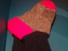 This sock was knitted with several different colors, so you can see each part