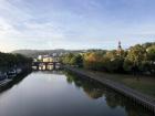 The river Saar from the bridge that I cross everyday for school