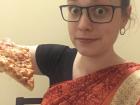 Even after visiting the neighborhood Hindu temple in my saree, I’m always a fan of the biggest pizza I can get in Vellore