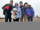 My family and our dog after hiking to the summit of Pilot Butte in Oregon