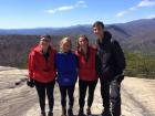 I love to hike, and here we are at the top of Stone Mountain in North Carolina