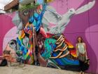 Check out this vibrant mural I found along our walking tour