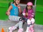 Sofia and Liseth love to go rollerblading together!