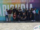 A group of students and administrators from my Medellín university pose on a field trip to Museo Casa de la Memoria