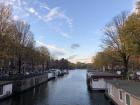 These are actually house boats that line many canals, especially in Amsterdam! People live there!