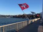 This flag was on one of the main bridges in Geneva over the the "Lac Leman" lake.