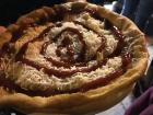 Langoš - fried dough, shredded cheese, and ketchup