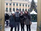 Schoeenborn Christmas market with my sister Tania, her boyfriend Juraj, and her friend Janka