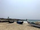 Fishing boats on the coast of Kerala, a state on the eastern coast of India