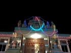 Temples also decorate with lights during Diwali