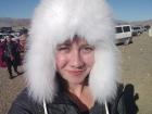 This hat may look silly on me, but Mongolians wear them to keep warm