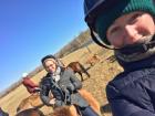 My friend Rachael and me on horseback